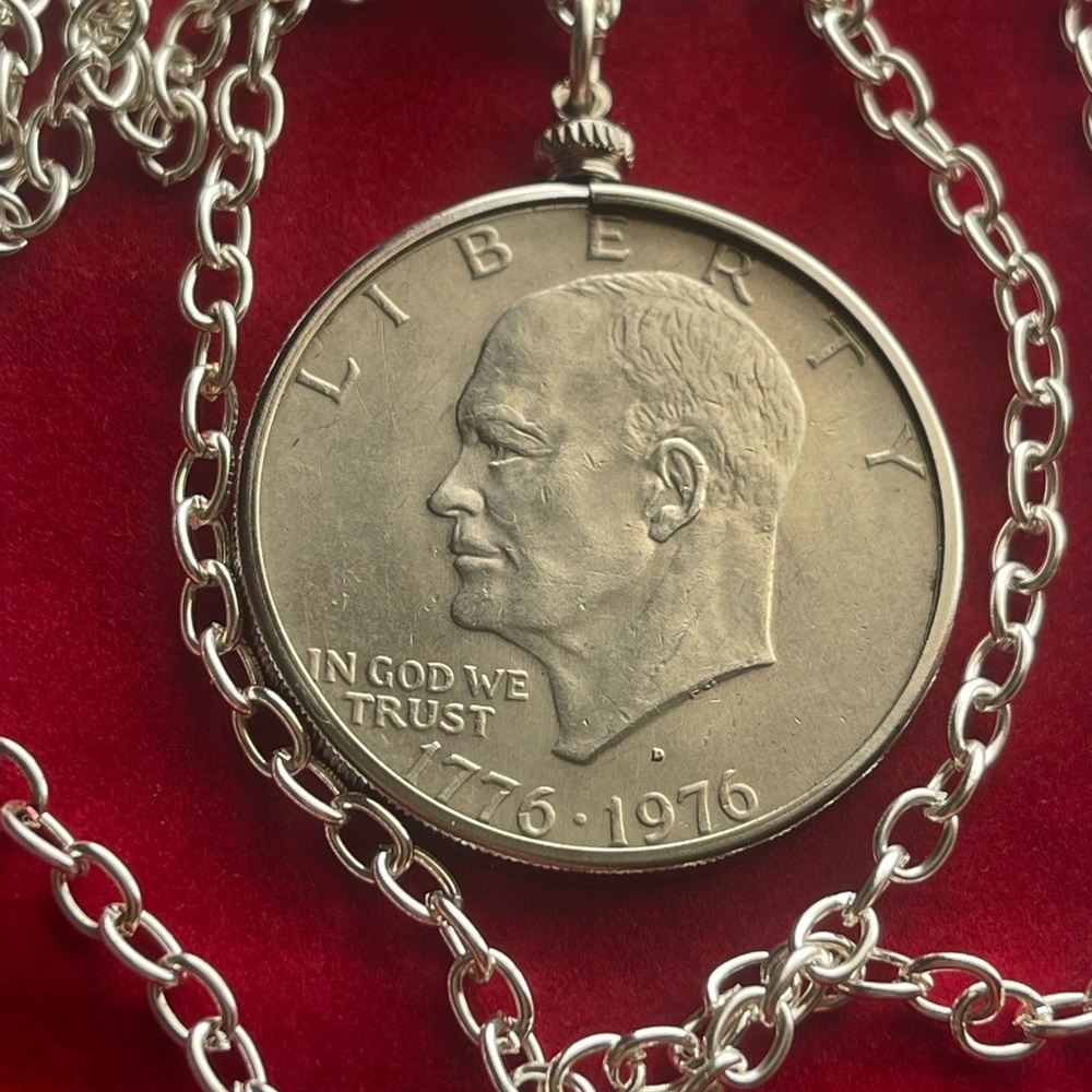 Limited Bicentennial dollar coin pendant necklace